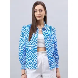 Style Quotient Blue & White Printed Shirt-picture-19