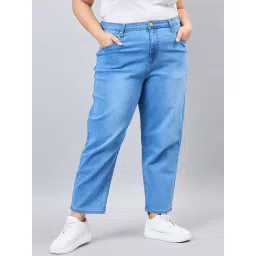 Style Quotient Blue Cotton Regular Fit High Rise Jeans-picture-30