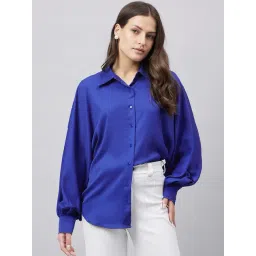 Style Quotient Blue Relaxed Fit Oversized Shirt-picture-24
