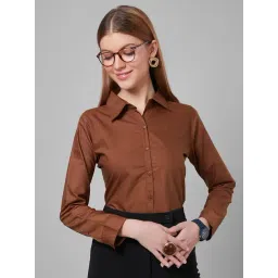 Style Quotient Brown Cotton Regular Fit Shirt-picture-34