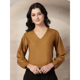 Style Quotient Brown Top-picture-16
