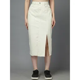 Style Quotient Cotton Midi A-Line Skirts-picture-38