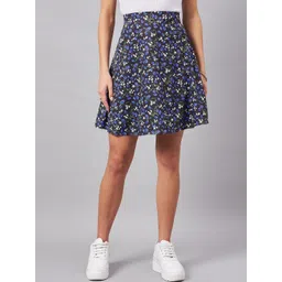 Style Quotient Floral Printed A-Line Mini Skirt-picture-19
