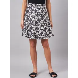 Style Quotient Floral Printed Flared Mini Skirts-picture-18