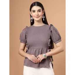Style Quotient Grey Polyester Checked Regular Fit Top-picture-32