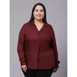 Style Quotient Maroon Rayon Regular Fit Shirt-picture-14