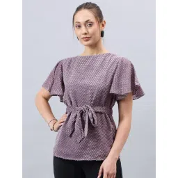 Style Quotient Mauve Self Design Top-picture-28