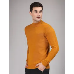 Style Quotient Men Brown Solid Cotton Pullover Sweater-picture-24