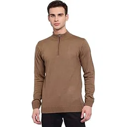 style quotient Men Grey Pullover with Zip Detail-picture-48