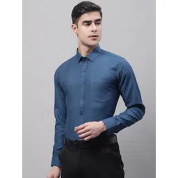 Style Quotient Men Solid Self Design Polycotton Regular Fit Formal Shirt-picture-34