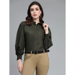Style Quotient Olive Regular Fit Formal Shirt-picture-17