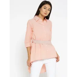 Style Quotient Orange Striped Shirt-picture-32