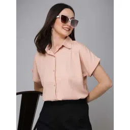 Style Quotient Peach Regular Fit Shirt-picture-19
