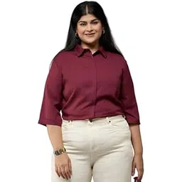 style quotient Plus Women White Solid Formal Shirt-picture-24