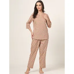 Style Quotient Printed Pure Cotton Night Suit-picture-11