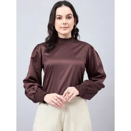 Style Quotient Puff Sleeve Satin Top-picture-26