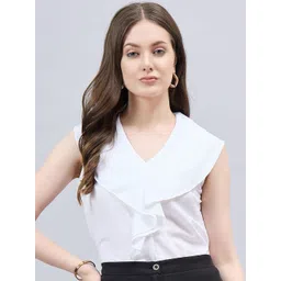 Style Quotient Solid V-Neck Top-picture-21