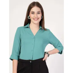 Style Quotient Turquoise Formal Shirt-picture-18