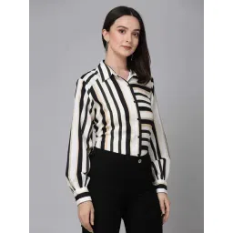 Style Quotient White & Black Striped Shirt-picture-24
