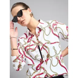 Style Quotient White & Pink Printed Shirt-picture-40