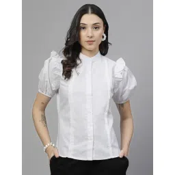 Style Quotient White Blended Solid Shirt-picture-27