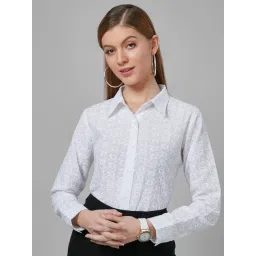 Style Quotient White Cotton Embroidered Shirt-picture-39