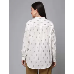 Style Quotient White Cotton Printed Shirt image 2