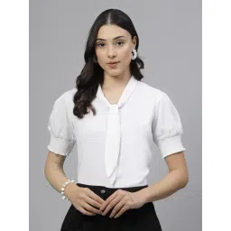 Style Quotient White Polyester Solid Formal Top-picture-25