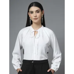 Style Quotient White Polyester Solid Regular Fit Top-picture-32