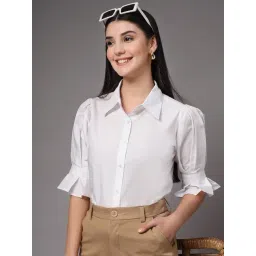 Style Quotient White Solid Regular Fit Shirt-picture-22