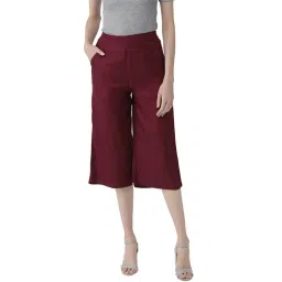 Style Quotient Wine Regular Fit Culottes-picture-41