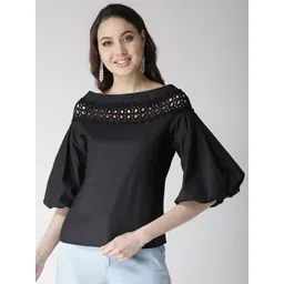 Style Quotient Women Black Solid Top-image-13