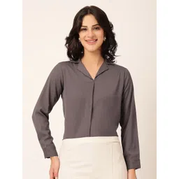 Style Quotient Women Cuban Collar Shirt Style Top-picture-36