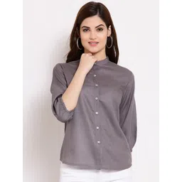 Style Quotient Women Grey Smart Semiformal Shirt-picture-18