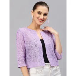 Style Quotient Women Purple Shrug-picture-33