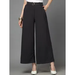 Style Quotient Women Relaxed Flared Trousers-picture-31