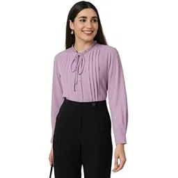 style quotient Women Solid Beige Chambray Formal Shirt-picture-11