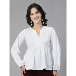 Style Quotient Women Solid Empire Top With Gathered Or Pleated Detail-picture-38