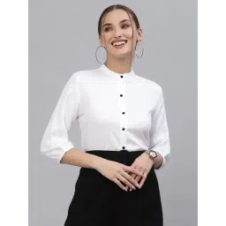 Style Quotient Women Solid White Viscose Rayon formal shirt-picture-42
