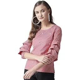 style quotient Women Stripe Polycotton Smart Casual top-picture-52