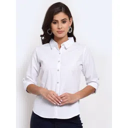 Style Quotient Women White Cotton Classic Opaque Casual Shirt-picture-29