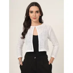 Style Quotient Women White Lace Cardigan-picture-20
