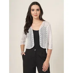 Style Quotient Women White Lace Cardigan-picture-11