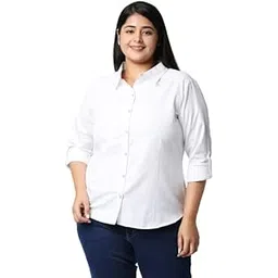 style quotient Women White Solid Poly Cotton Regular Formal Shirt-picture-29