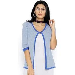 style quotient Women's Cotton Round Neck Sweater (AW17NOIWWASOPA_RB_Blue_L)-picture-11