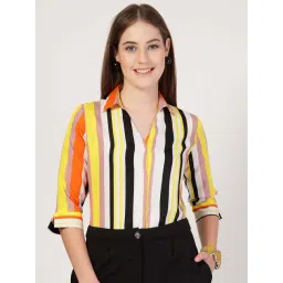 Style Quotient Yellow Striped Formal Shirt-picture-21