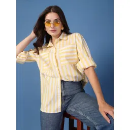 Style Quotient Yellow Stripes Shirt-picture-26