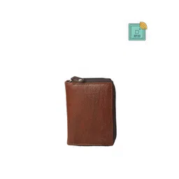 Style Shoes Men Brown & Black Leather Zip Around Wallet-picture-36