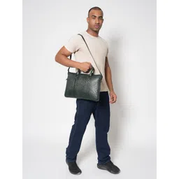 Style Shoes Unisex Textured Leather Laptop Bag-picture-35