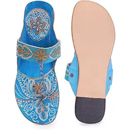 style socio fashions Kolhapuri Chappal for Women Stylish, Flat Fashion Sandals & Ethnic Slippers for Girls and women-picture-29